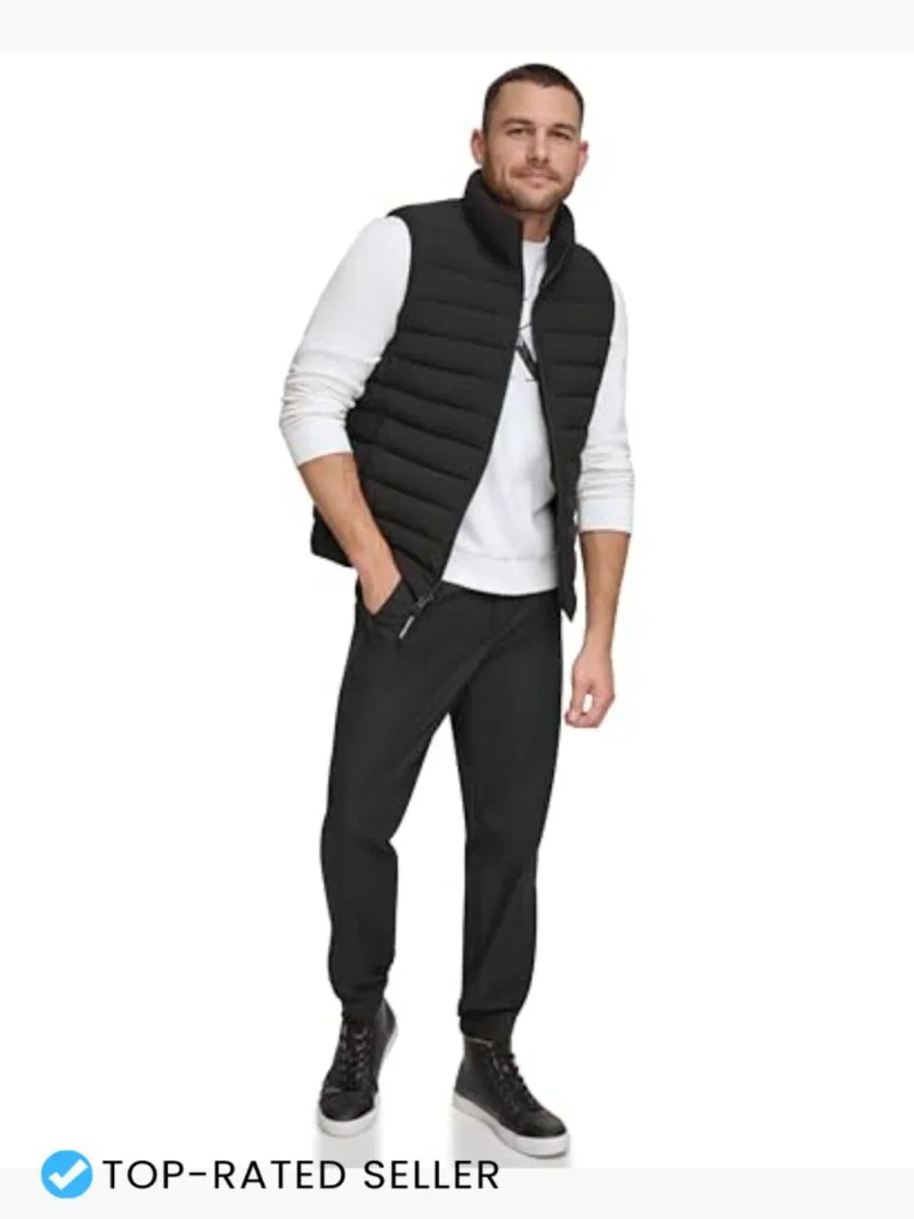 Quilted Puffer Vest Lightweight Insulated Zip Front Sleeveless Classic Layering